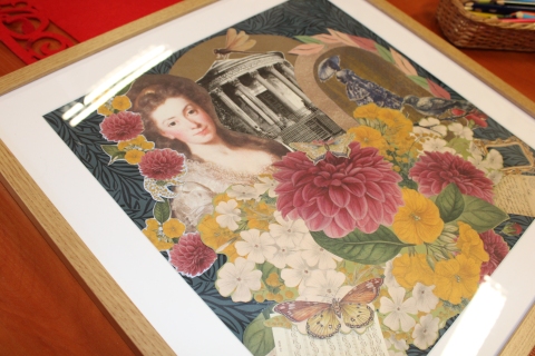 Zdjęcie prezentuje kolaż z wizerunkiem Izabeli Czartoryskiej autorstwa Doroty Opolskiej.