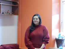 Zdjęcie prezentuje spotkanie autorskie z Sylwią Winnik w ramach Powiatowego Klubu Książki, które odbyło się w Powiatowej Bibliotece Publicznej 27 października 2022 r. o godz. 11.OO.