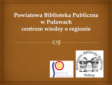 Zdjęcie przedstawia stronę tytułową prezentacji dotyczącej Jubileuszu 20-lecia PBP w Puławach. 