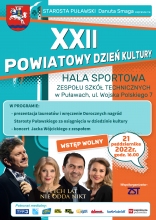 Plakat promujący XXII Powiatowy Dzień Kultury.