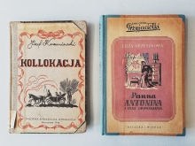Zdjęcie prezentujące dwie najstarsze książki znajdujące się w kazimierskiej bibliotece 